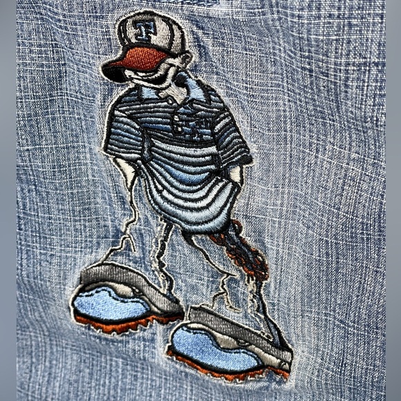 Vintage Paco Jeans Blue Wide Leg Skater Streetwear Jeans Boys 7 Embroidered - Picture 3 of 11